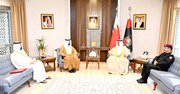 <p>Interior Minister General Shaikh Rashid bin Abdulla Al Khalifa received UAE Ambassador Fahad Mohammed Kardous Al Ameri.</p>
<p>Inspector-General at the Interior Ministry Major General Abdulla Mohammed Al Zayed was present. Gen Shaikh Rashid expressed pride in the longstanding historical ties and close relations between the two countries and peoples, and the security, stability, and progress they continue to witness under the leadership of His Majesty King Hamad and UAE President Shaikh Mohamed bin Zayed Al Nahyan.</p>
<p>The minister highlighted the shared future visions between the two countries in advancing co-operation and integration across various security fields.</p>